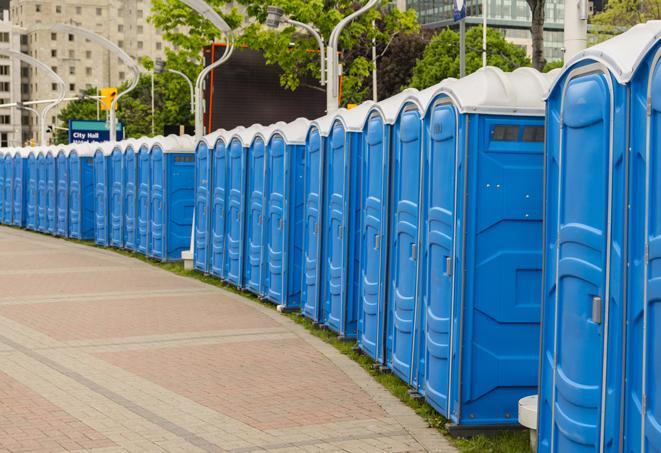 portable restrooms for weddings featuring modern amenities and classy design in Lomita, CA